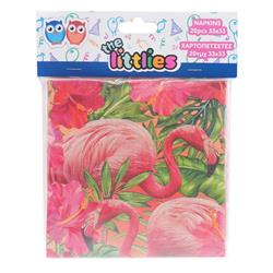 NAPKINS 20PCS 33X33 2 PLIES THE LITTLIES FLAMINGO