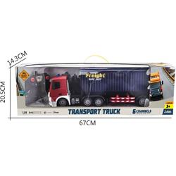 REMOTE CONTROL CONTAINER TRUCK 1:24 2,4G WITH LIGHT AND SOUND 67X20,5X14,3CM LUNA