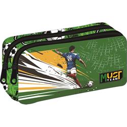 PENCIL CASE MUST TEAM ENERGY 21X6X9CM 2ZIPPERS FOOTBALL