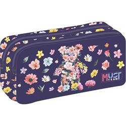 PENCIL CASE MUST ΤΕΑΜ ENERGY 21Χ6Χ9 2ZIPPERS FLOWER BEAR