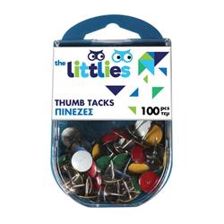 THUMB TACKS 100PCS BLISTER THE LITTLIES