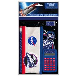 STATIONERY SET WITH CALCULATOR 6PCS NASA