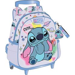 BACKPACK TROLLEY 27X10X31CM 2CASES STITCH 1