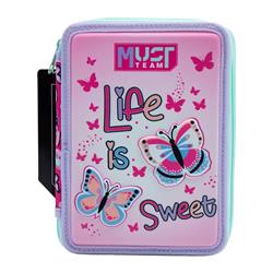 Σχολική Κασετίνα Διπλή Γεμάτη Must Team Life Is Sweet