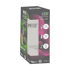 VACUUM CUP STAINLESS STEEL 900ML WITH STRAW & RGB LIGHT 22.5X13X7CM MUST TEAM GREY