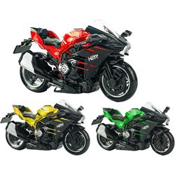 MOTOR BIKE 1:14 METALLIC LULL BACK 3COL LUNA