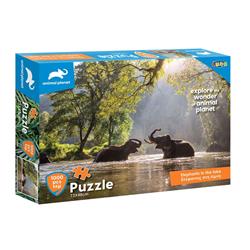 Παζλ 1000 Τμx. Ελέφαντες στη Λίμνη Animal Planet 73x48εκ. Luna Toys