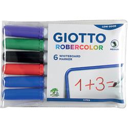 ΜΑΡΚΑΔΟΡΟΙ ΑΣΠΡΟΠΙΝΑΚΑ ΜΕΣΑΙΟΙ 6ΤΕΜ ASS. ROBERCOLOR GIOTTO