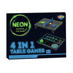 NEON TABLE GAMES 4 IN 1 60X45X4,2CM LUNA