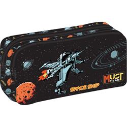 PENCIL CASE MUST ΤΕΑΜ ENERGY 21Χ6Χ9 2ZIPPERS SPACESHIP