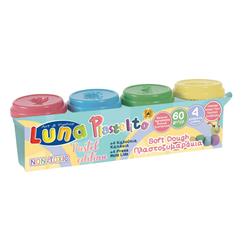 PLAY DOUGH PASTEL 60gr χ 4 COLOURS LUNA