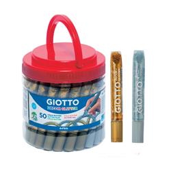 GIOTTO DECOR GLITTER GLUE POT(25xGOLD 25xSILVER)