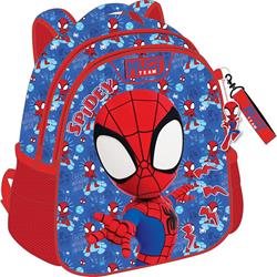 BACKPACK 27X10X31CM 2CASES SPIDEY BLUE
