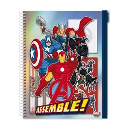 NOTEBOOK SPIRAL A5 IN PVC ZIP POUCH AVENGERS