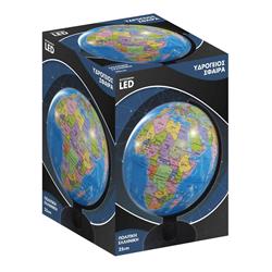 GLOBE WITH LED 25CM POLITICAL GREEK LUNA