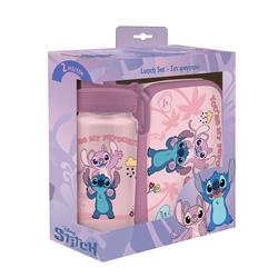 ΦΑΓΗΤΟΔΟΧΕΙΟ PP 800ML & ΠΑΓΟΥΡΙ ΑΛΟΥΜΙΝΙΟΥ 500ML ΣΕΤ STITCH & ANGEL