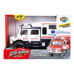 AMBULANCE FRICTION 28,5X12,518,5CM WITH SOUND & LIGHT LUNA