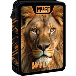 Σχολική Κασετίνα Διπλή Γεμάτη Must Team Wild African Lion