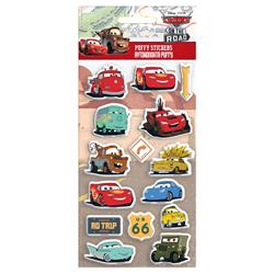 STICKERS PUFFY 10X22CM  CARS