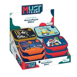 Lunch Box Must Team 800ml for Boy 4 Designs