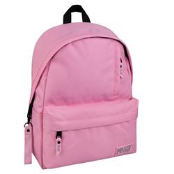 BACKPACK MUST TEAM MONOCHROME CLASSIC 32X17X42 SINGLE POCKET LIGHT PINK WITH GREY