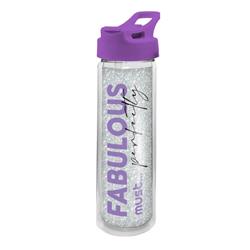 Παγούρι Must Πλαστικό 450ml 7,1x27,3 4 Σxέδια Glitter