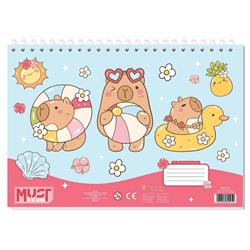 PAINTING BLOCK MUST TEAM A4 30SH 2DES CAPYBARA