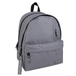 Backpack Must Team Monochrome Classic Gray with Gray 2 Main Cases