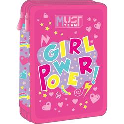 DOUBLE DECKER PENCIL CASE FILLED MUST TEAM 15X5X21 GIRL POWER