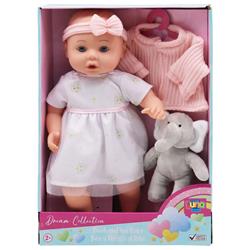 Baby Doll 35,5cm with Jacket and animal Luna Toys 2 designs