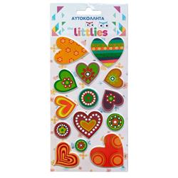 STICKERS 10X22CM HEARTS THE LITTLIES