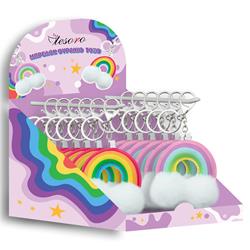 KEYCHAIN RAINBOW 9X9 2DES TESORO