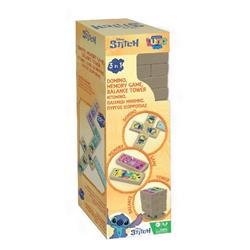 TOWER 3IN1 DOMINO, MEMORY, BALANCE WITH 48 BRICKS STITCH