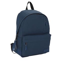 BACKPACK MUST TEAM MONOCHROME CLASSIC 32X17X42CM SINGLE POCKET BLUE WITH LIGHT BLUE