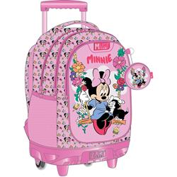 ΤΣΑΝΤΑ ΤΡΟΛΛΕΥ ΔΗΜΟΤΙΚΟΥ 34Χ20Χ44ΕΚ 3ΘΗΚΕΣ MINNIE FLOWERS