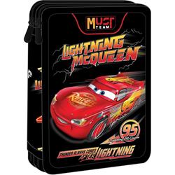 DOUBLE DECKER PENCIL CASE FILLED 15X5X21 CARS LIGHTNING MCQUEEN