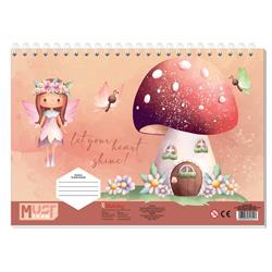 PAINTING BLOCK MUST TEAM 23X33CM 40SH  STICKERS-STENCIL-2 COLORING PG  2DESIGNS GIRL 2