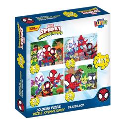 PUZZLE 4IN1 12/15/20/24PCS 28X6X27,5CM SPIDEY
