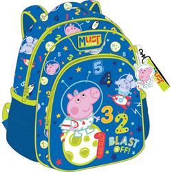 BACKPACK 27X10X31CM 2 CASES PEPPA PIG GEORGE SPACE