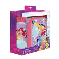 LUNCH BOX-ALUMINIUM WATER BOTTLE  SET PRINCESS