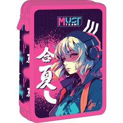 Σχολική Κασετίνα Διπλή Γεμάτη Must Team Anime