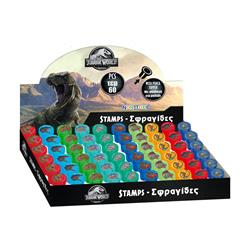 ROUND STAMP WITH HOLOGRAM STICKER JURASSIC
