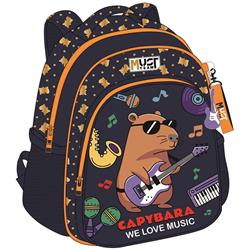 BACKPACK MUST TEAM 27X10X31CM 2CASES CAPYBARA