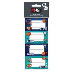 Ετικέτες Αυτοκόλλητες Must Team Basketball 20 Τμχ. 5 Φύλλα
