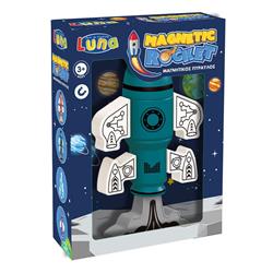 Magnetic Block Rocker Blue Luna Toys 21,5x16x6cm.