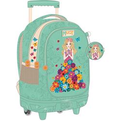 TROLLEY BAG MUST TEAM 34Χ20Χ44 3CASES FLOWER DRESS