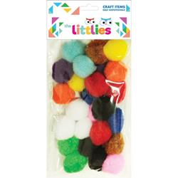 POM POM 25mm 25PCS DIFFERENT COLORS THE LITTLIES