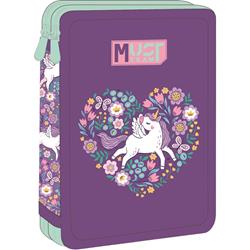 DOUBLE DECKER PENCIL CASE FILLED MUST TEAM 15X5X21CM UNICORN