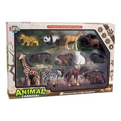 JUNGLE ANIMALS 12PCS 34X3,5X23CM LUNA