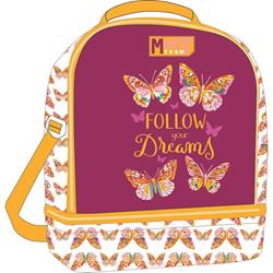 LUNCH BAG MUST TEAM 22X16X28CM ISOTHERMAL BUTTERFLY FOLLOW YOUR DREAMS